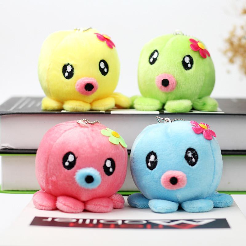 Adorable Octopus Plush Doll Keychain Cute Stuffed Animal Short Plush Toy For Bags