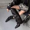 Women's Boots 2026 Spring and Autumn Long Black Boots Autumn and Winter New Style Coarse Heel Pointed Knight Boots