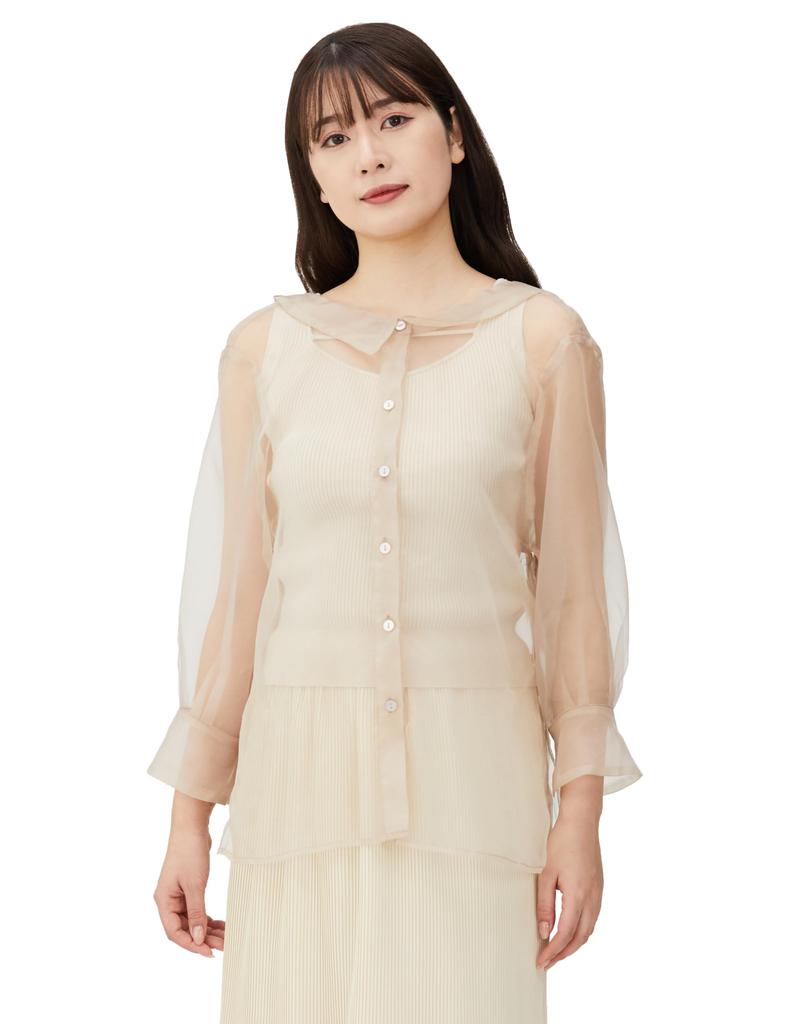 [JILL von JILL STUART] [Vorbestellung]: [Ankunft Ende März - Anfang April] Transparentes Hemd-Lagen-Set