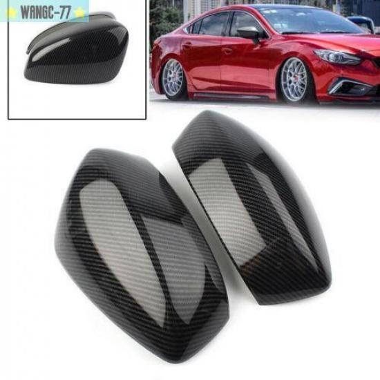For Mazda 3 Axela 2014-2016 Carbon Fiber Car Rearview Mirror Cover Trim Decor