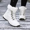 Women's Winter Suede Snow Boots, Thick Velvet Warm, Non-Slip Sole, Thick-Soled Cotton Boots