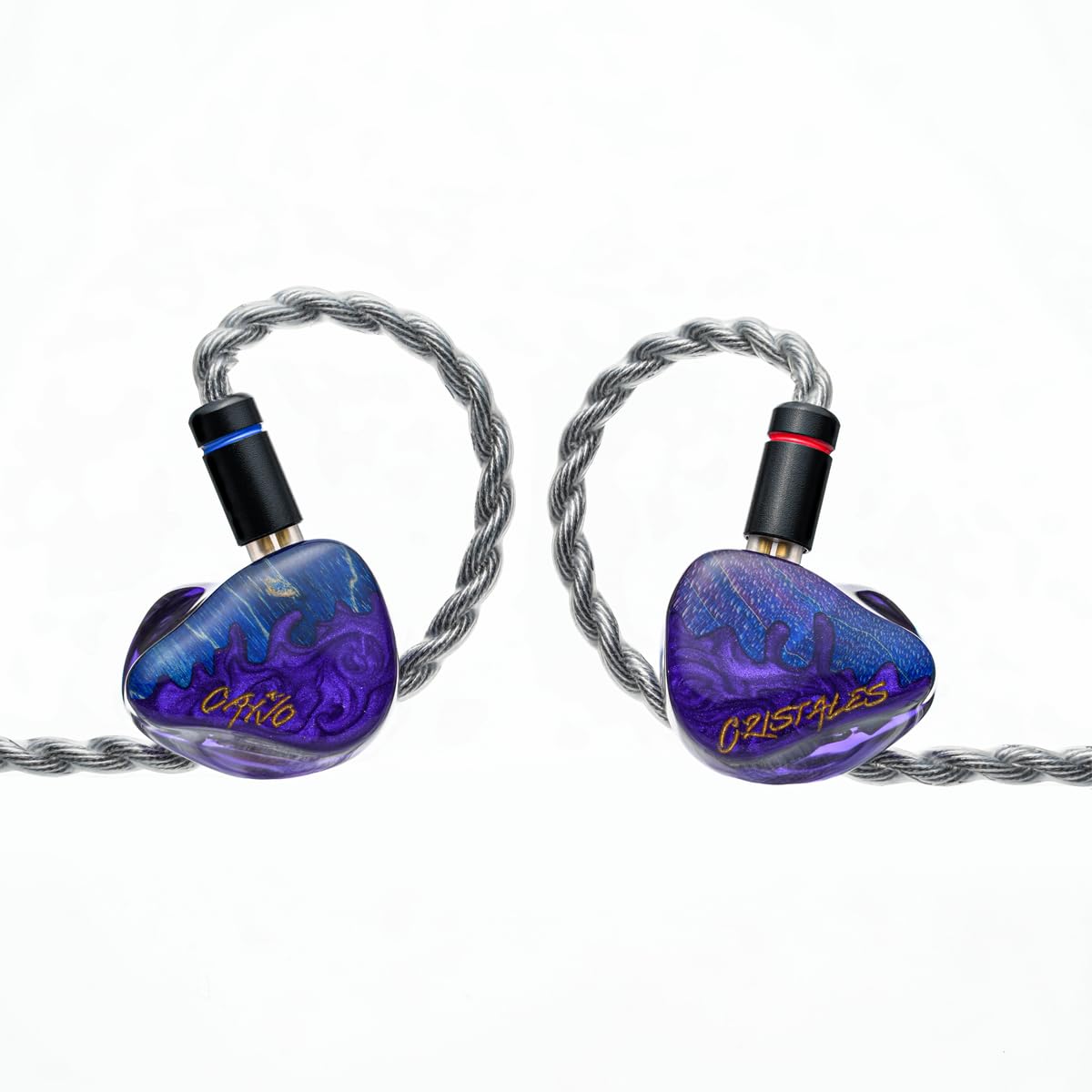 

Hisenior Cano Cristales Hybrid IEM with Modular Wide Frequency Range Noise Purple 10-Driver (2DD+8BA) 3-in-1 Cable, (10Hz-40kHz), -20dB Isolation, фіолетовий