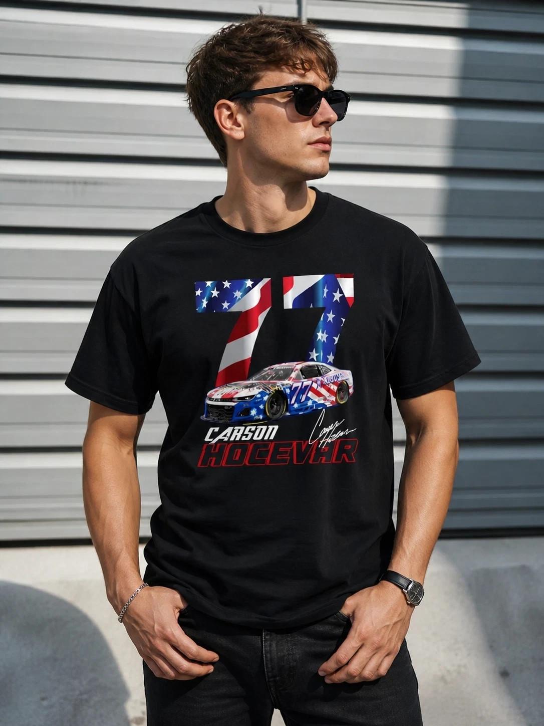 Carson Hocevar #77 NASCAR-2026 Racing T-Shirt Fan Gift Shirt Unisex S разноцветный