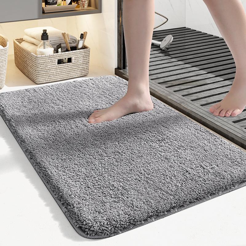 Tappeto da Bagno Morbido e Soffice - Tappeto Super Assorbente ad Asciugatura Rapida Tappetino Antiscivolo per Pavimento del WC Tappeto da Bagno in Poliestere Peluche per la Casa