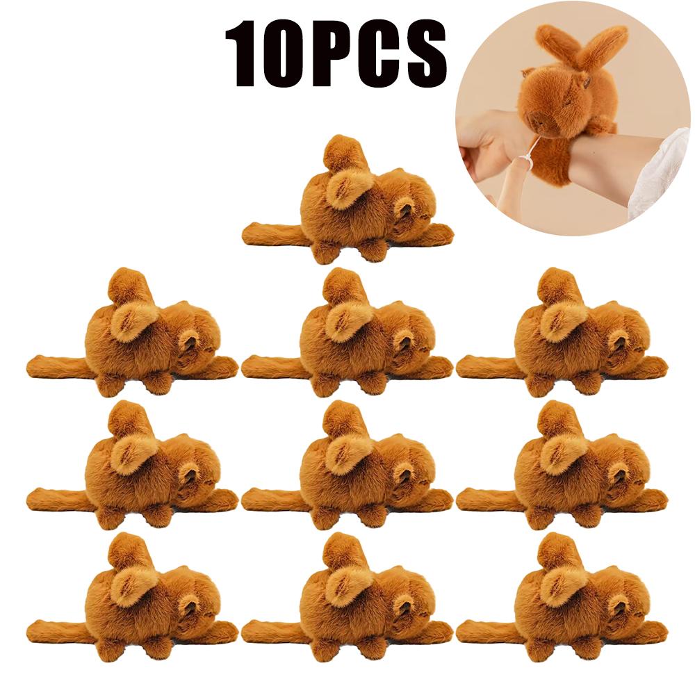 Creative Capybara Snap Circle with Wings Vibrating Doll Aquarium Dolphin Plush Doll Cute Clap Circle Bracelet Dolls