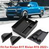 Für Rivian R1T R1S 2024 Auto Mittelkonsole Unteres Aufbewahrungsfach Organizer Tablett Getränke Wasserbecherhalter Panel Zubehör