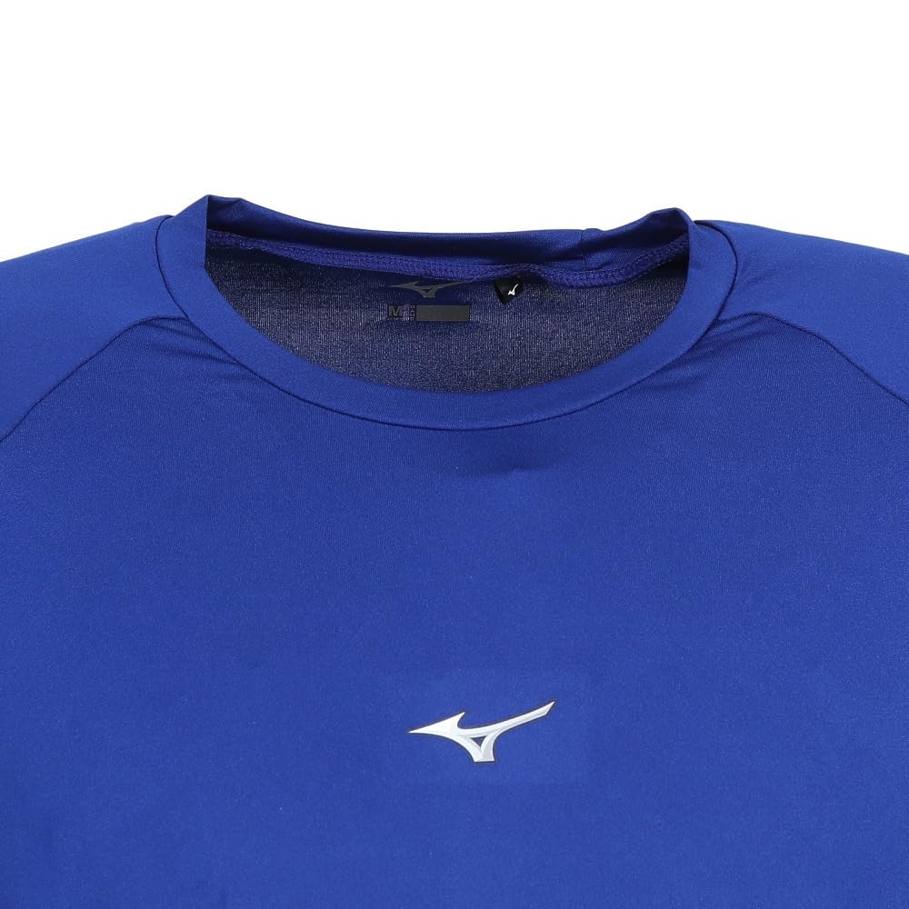 Mizuno Baseball Size O Blue Men's Low-Neck Long-Sleeve Undershirt, (LL),