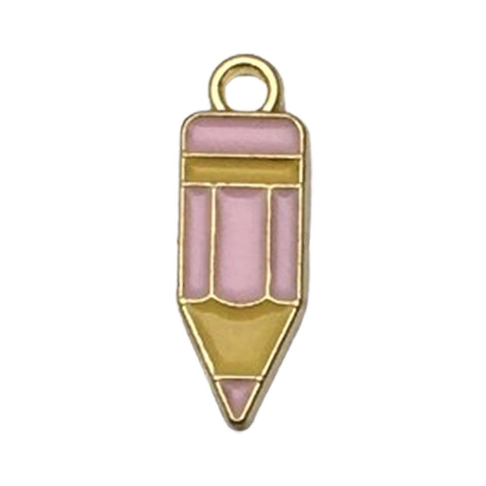 

Брелок-подвеска в виде ручки-колпачка выпускника - DIY шарм из сплава с капельной эмалью