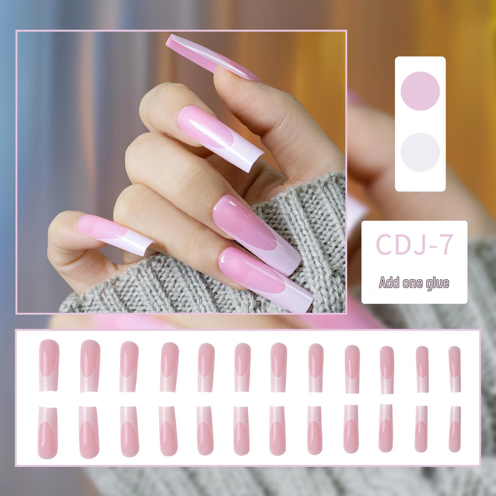 

Set of 24 Extra Long European & American Style Minimalist Fake Nails - Wearable, Removable Nail Art.