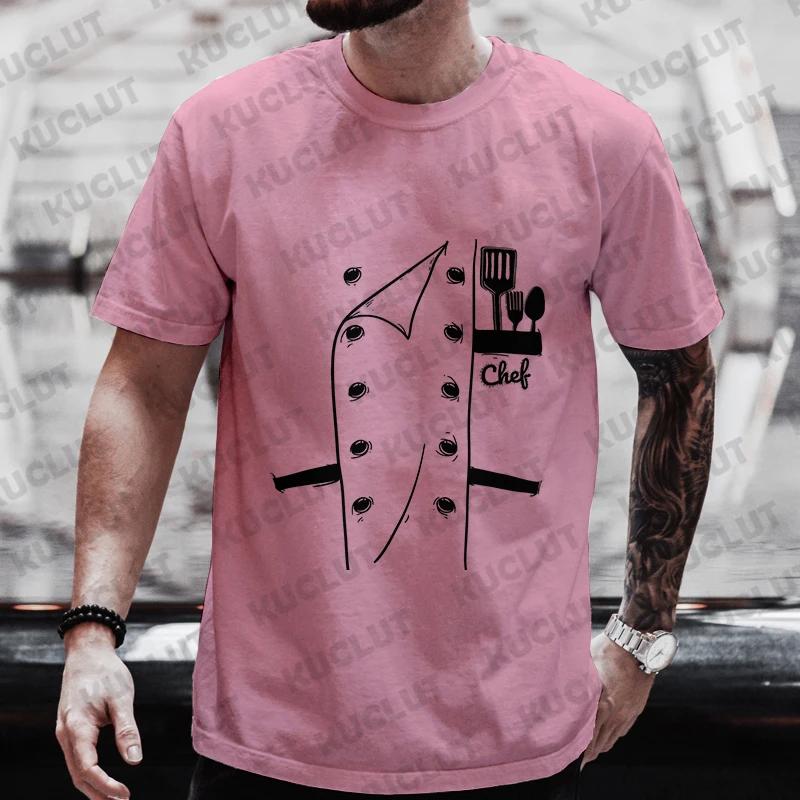 Funny Chef T Shirt Men Short Sleeve Cook Chef Tshirt Fashion Graphic Oneck Summer Short Sleeve Tee Mens Oversized Tshirts