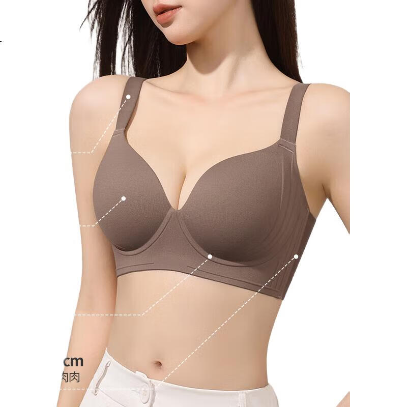 GRACEWELL One-Piece Seamless Large Breast Lift Bra for Women, Anti-Sagging Jelly Gel Side Support Push-Up Bra