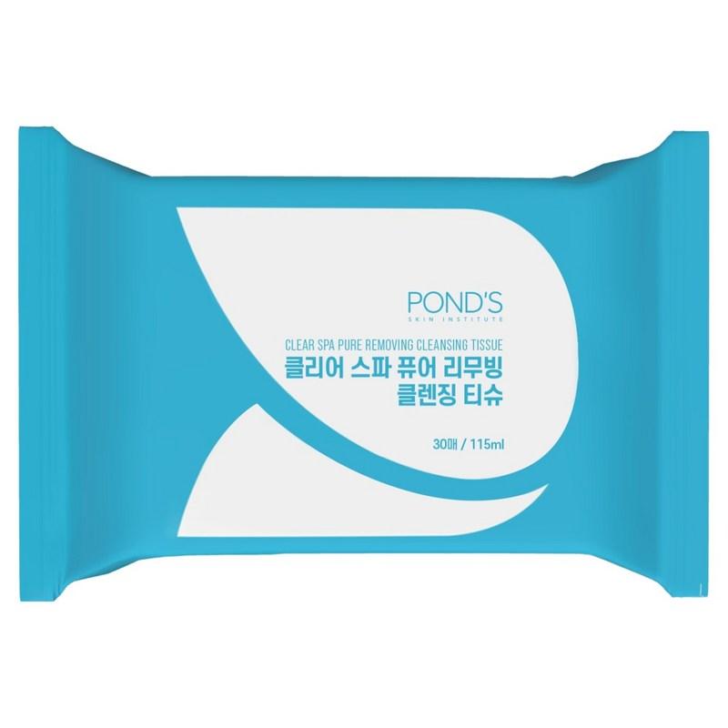 Ponds Clear Spa Pure Removing Cleansing Tissues, 30 Sheets, 1 Piece, 30 Sheets, 1 Pcs