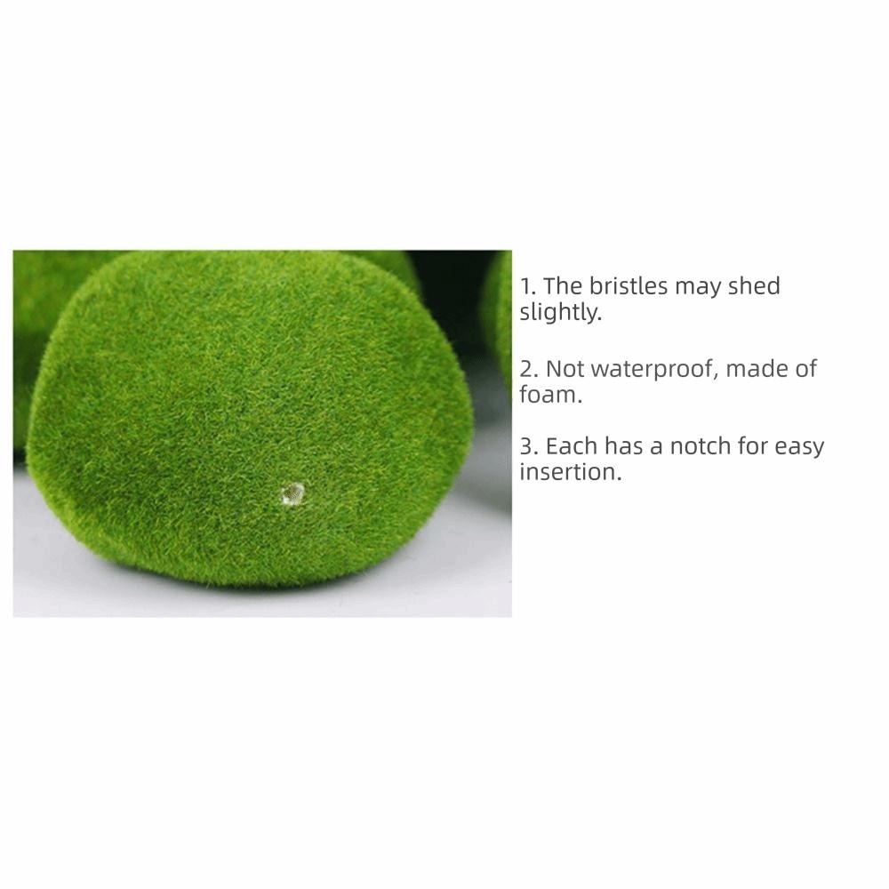 2/4/6/10PCS Flocking Foam Artificial Moss Rocks Micro Landscape Miniature Figurine  Landscape Making