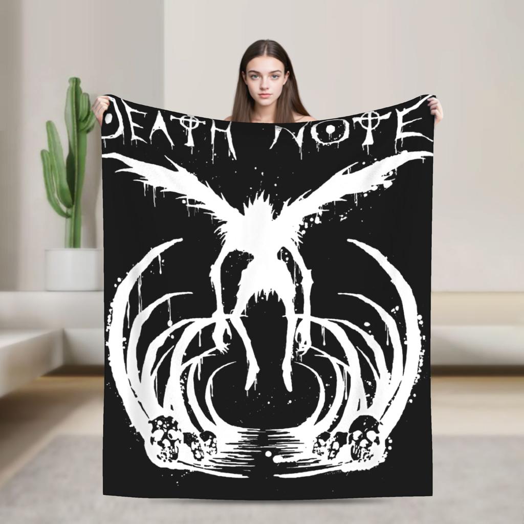 Death Note Manga Anime TV Show Poste Blanket Soft Street Trend Plush Throw Blanket For Bedroom Flannel Bedspread Bed Cover