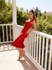 European-American Backless Sleeveless Slim-Fit Mermaid Bandage Dress