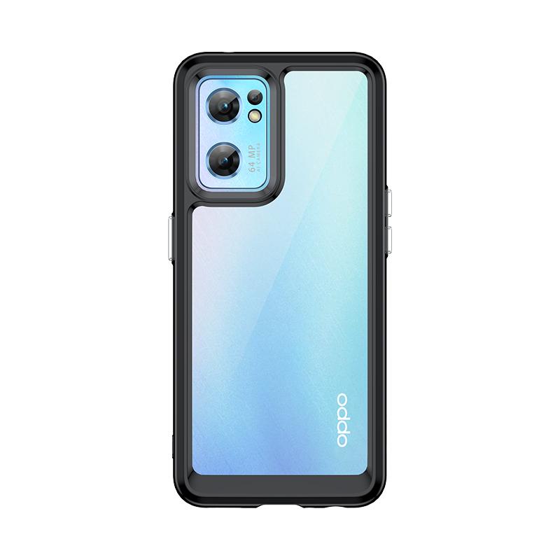 For OPPO Reno 7 5G Case For OPPO Reno 7 Pro 5G Cover Funda Hard Translucent Soft Frame Shockproof Clear Case OPPO Reno 7 5G