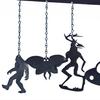 Cryptids Wind Chime Mythical Creature Outdoor Decor with UFO Nessie Designs Handcrafted Wind Chime Decorative Hanging Chimes for Garden Patio