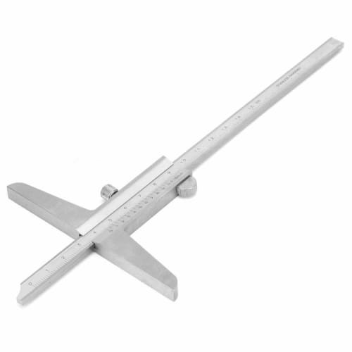 Stainless Steel Depth Caliper, 0.05mm Resolution, 0-150mm Measuring Range, Portable Depth Vernier Micrometer