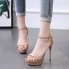 2024 Women's Stiletto Heel Fashion Sandals, Open Toe, 12CM Super High Heel