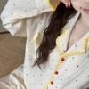 Color polka dot princess style girl pajamas spring and autumn lace long-sleeved trousers ins style suit women's loungewear