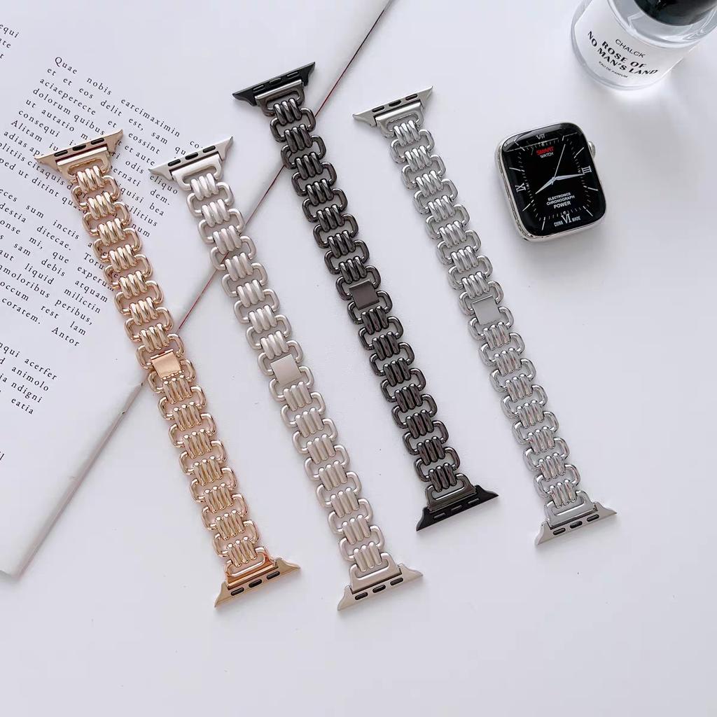 Luxury Chain Strap for Apple Watch Band Series 10 9 8 7 6 5 4 3 2 Se Metal Bracelet IWatch Ultra 49mm 46mm 42mm 44mm 38mm 40mm