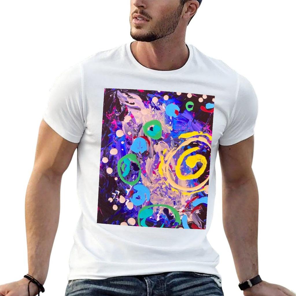 abstract space T-Shirt cotton tshirt 100% cotton t shirt pack t shirt man luxury T-shirt