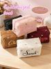 Customized Embroidered Bow Makeup Bag