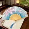 Er Qing Ancient Chinese Hanfu Dance Fan: Portable Silk Fan for Women
