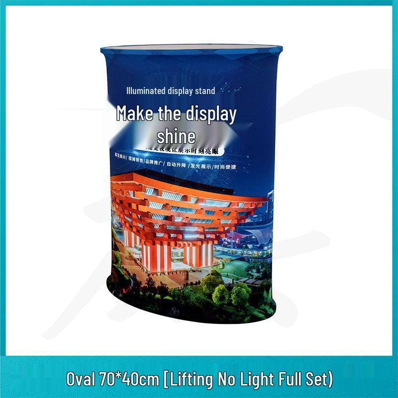Luminous Hydraulic Pop-Up Frame: Foldable Display Stand & Quick Show Reception Table