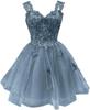 Shiny Tulle Prom Dress Teen Dress 1D Butterfly Short Dress Homecoming Dress Graduation Dress