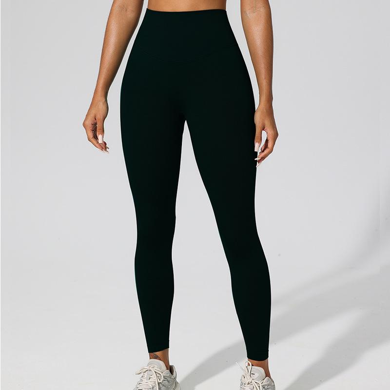 European and American high-waisted hip-lifting fitness pants women s bright yoga clothes women s tight sweatpants sexy peach yoga pants S