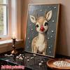Frameless Pearl Painting Kit Cute Reindeer Aesthetic Wall Art DIY Sparkling Bead Canvas Room Decor Creative Craft