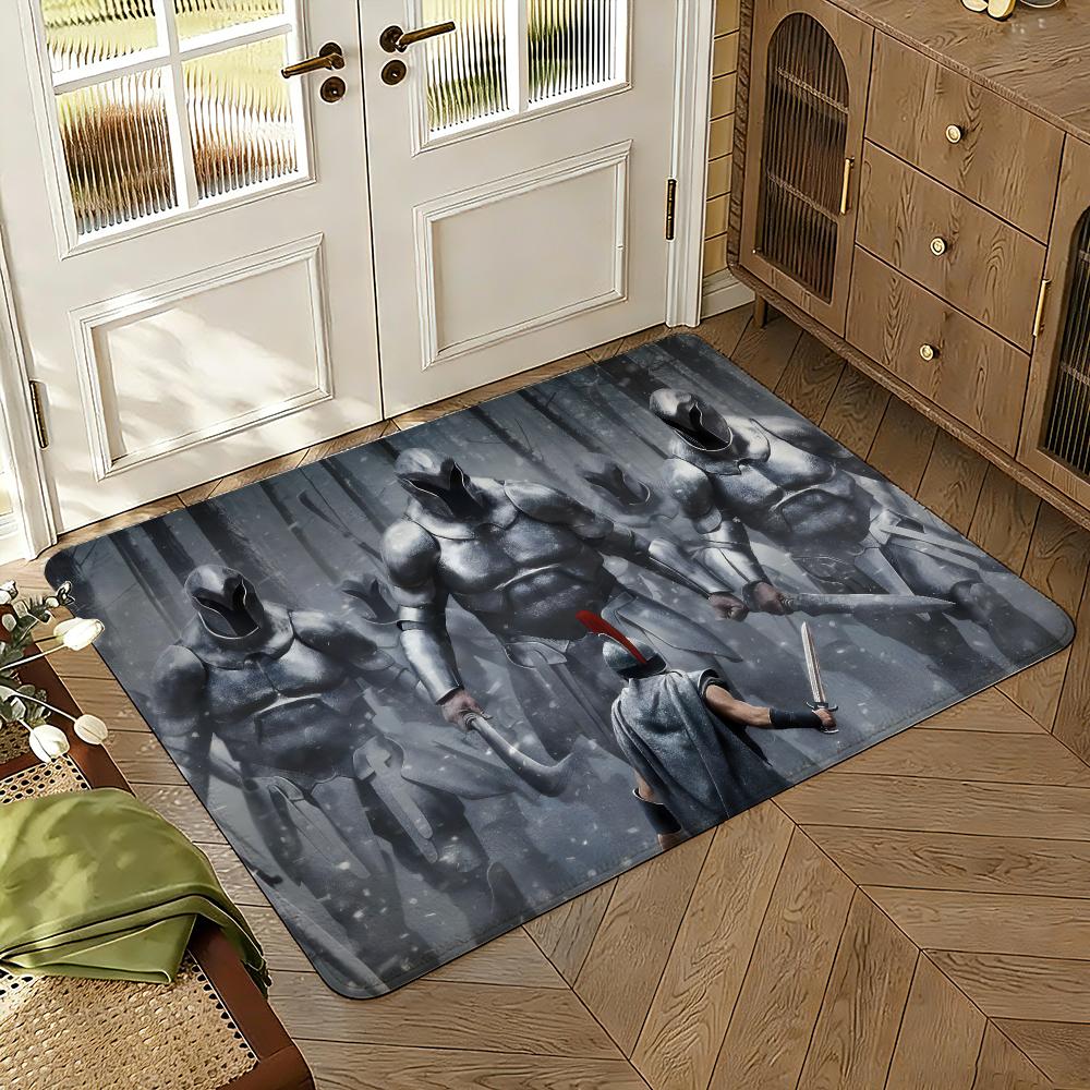 The Odyssey TV Floor Mat Soft Thickened Absorbent Non-Slip Bedroom Living Room Door Mat Home Decor Flannel Rugs