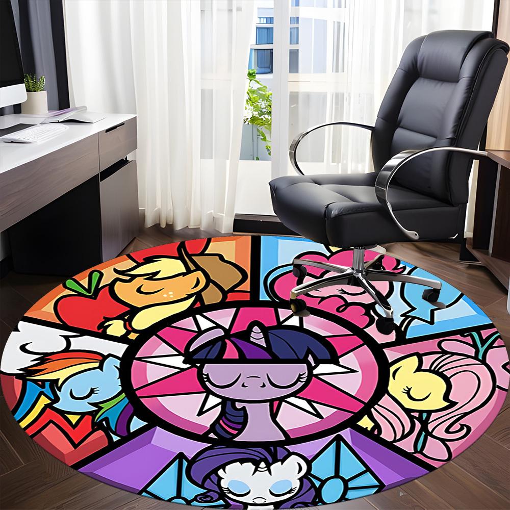 1pc My Little Pony Friendship Office Round Area Rug, Under Office Chairs Bedroom Living Room Home Decor a1022143