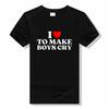 I Heart To Make Boys Cry T Shirt Funny Red Heart Love Girls T Shirts Short Sleeve Birthday Gift