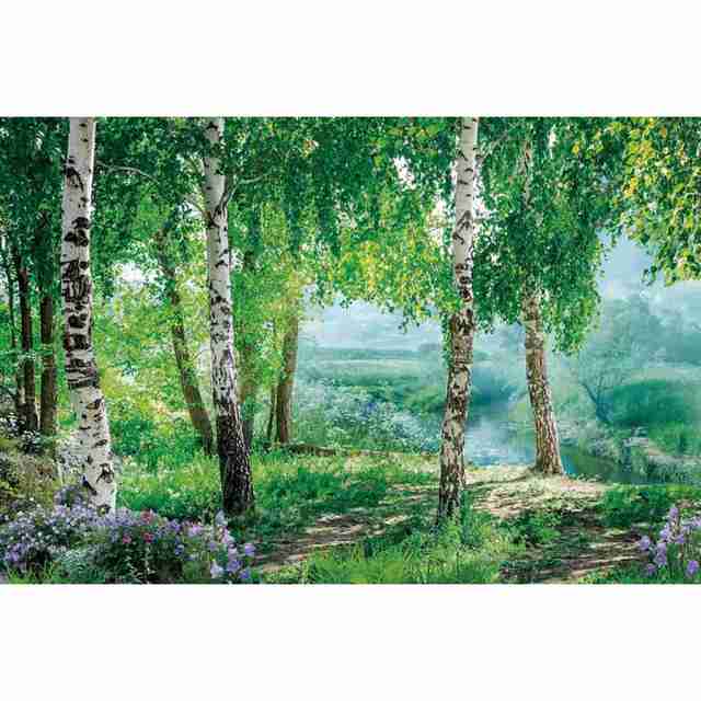 

Зеленый весенний фон с изображением реки и дерева, натуральный цветок, трава, пейзаж, фон для фотостудии, праздничный декор, реквизит для фотосъемки 230X150cm