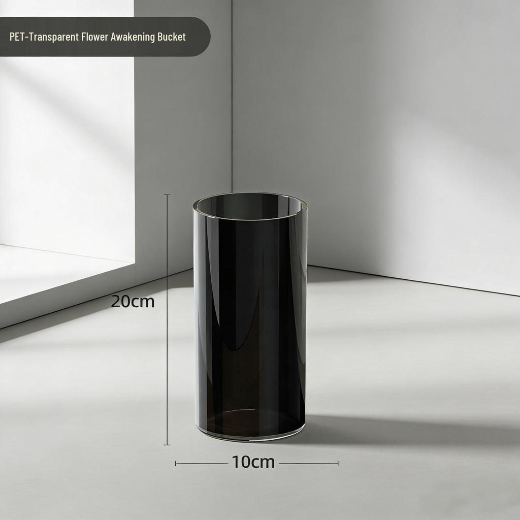 Acrylic Anti-Drop Transparent Vase for Lucky Bamboo Flower Arrangement – High-End Light Luxury Design