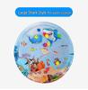 Cartoon Round Inflatable PVC Ice Pad for Cats & Dogs - Scratch-Resistant, Water-Injectable & Thickened