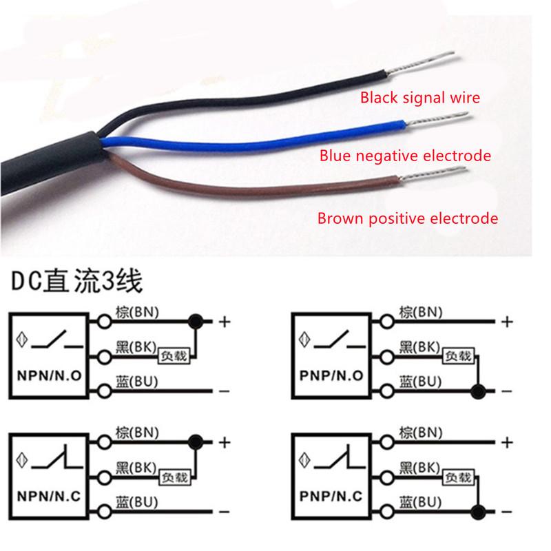 Square Laser Diffuse Reflection Photoelectric Switch Infrared Sensing Distance 200-300MM PNP Visible Light Normally Open