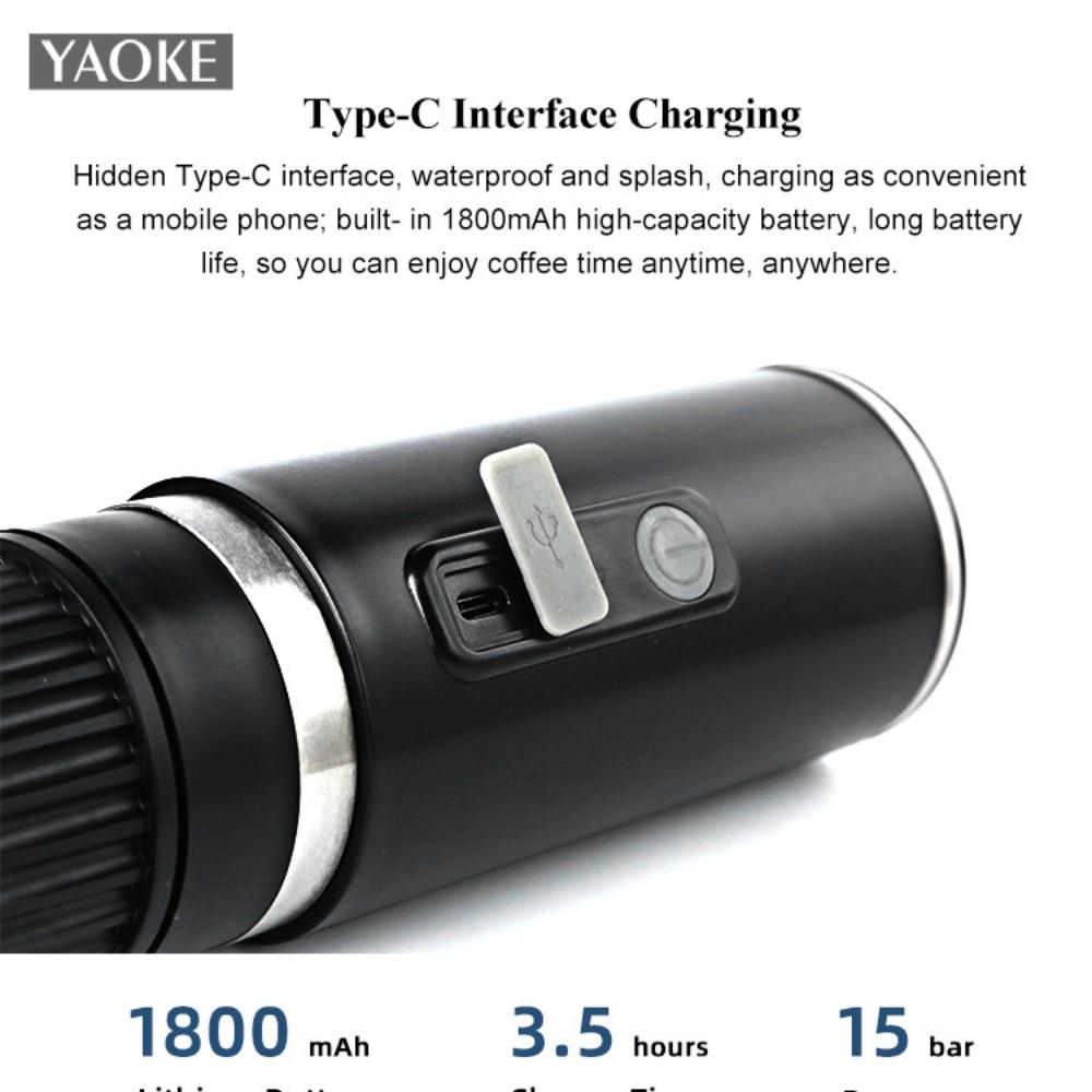 Draagbare volautomatische espressocapsule-koffiezetapparaat, grote en kleine capsule, koffiepoeder, universeel