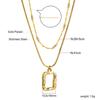 Geometric Hollowed Pendant Fashion Necklace Custom 18k Gold Plated Non Tarnish Necklace Stainless Steel Heart Necklace for Women