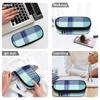Pencil Case Zip Around Closure High Capacity 300D Polyester with Main Compartment Mesh Pocket and Pen Slots for Daily School Use