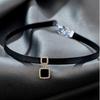 Black Leather Rope Necklace Women's Short Neck Strap Collarbone Chain 2025 New Ins Simple Mori Temperament Neck Chain