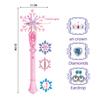 LED Weihnachtsblinklichter Schneeflockenstab Exquisiter Kinderstab Prinzessin Schneeflocke Leuchtend