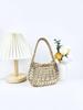 Handmade Woven Metallic Tote with Sequin Accents
