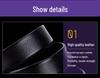 Men's Genuine Leather Cowhide Belt with Automatic Buckle, Youth Style, Lychee Pattern.