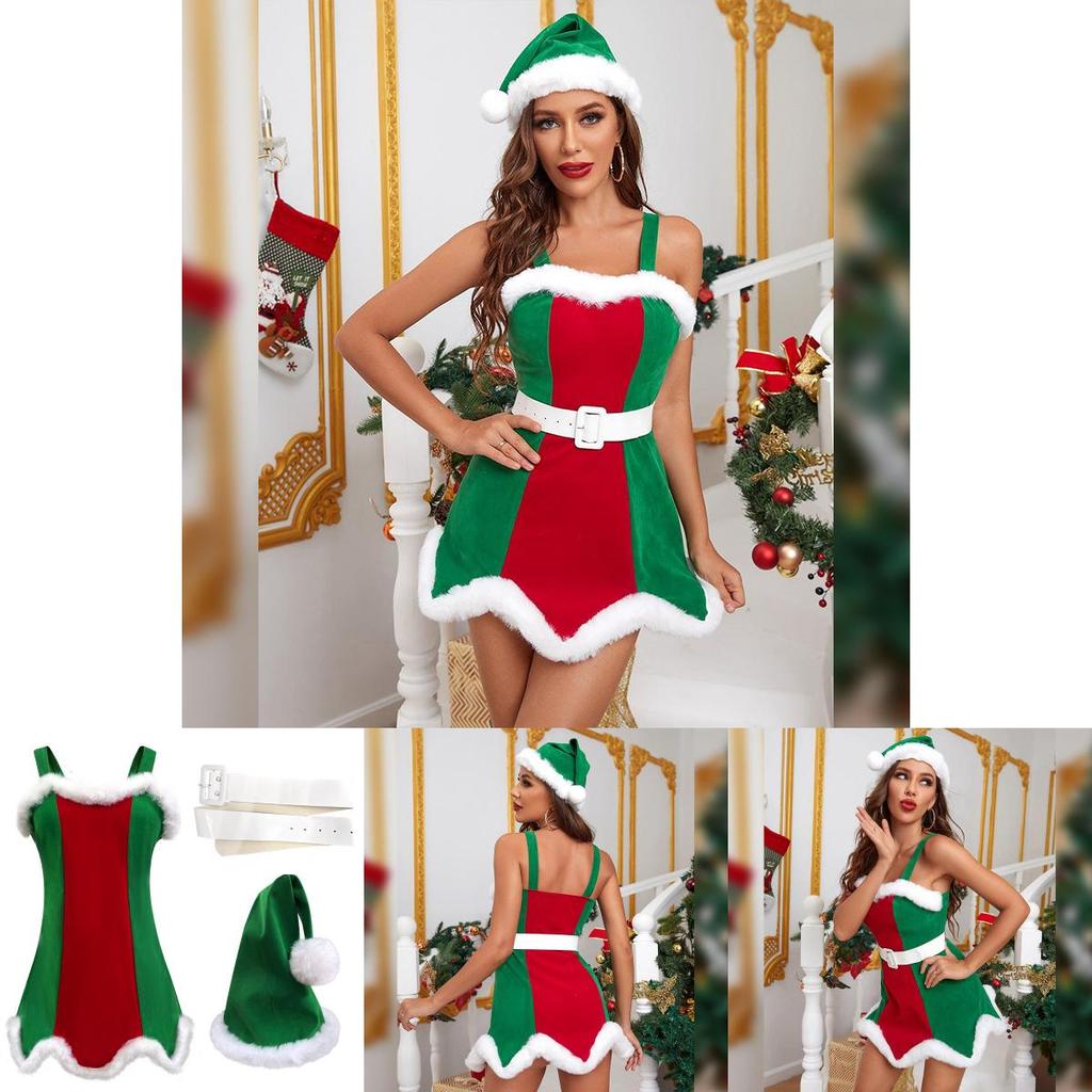 Fantasy Christmas Dress For Women With Polyester Fabric For Holiday Cosplay