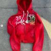 New American Flag Print Hoodie Men's and Women's Zipper Sweatshirt Couple Sweater