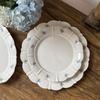 Creative Round Flowers Dining Plates High End Restaurant Afternoon Tea Dessert Fruits Plate Home Delicious Dishes Ceramic Plate
