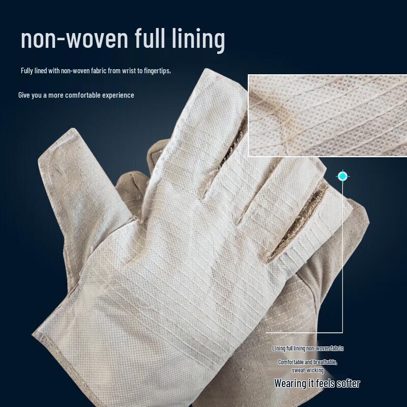 Heavy-Duty Leather Labor Safety Gloves